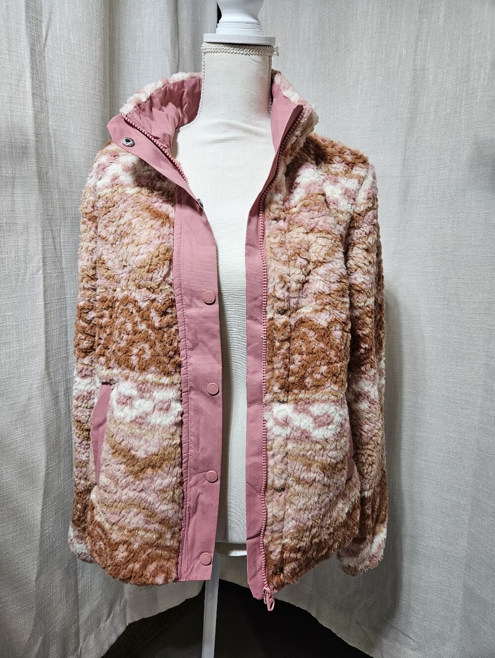 NWT Billabong Rose Sherpa Fleece Jacket Women’s XL Southwestern Aztec